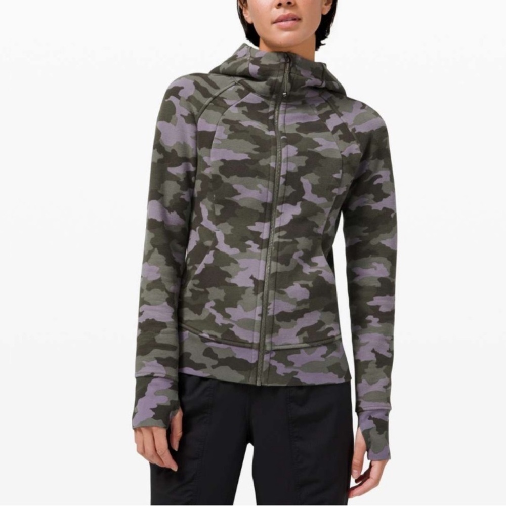 Lululemon Scuba Zip Hoodie Camo Dusky Lavender